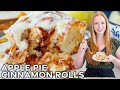 The Best Apple Pie Cinnamon Rolls with Cream Cheese Icing | Soft & Fluffy Rolls!