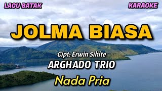 JOLMA BIASA - Arghado Trio | Karaoke | Nada Pria