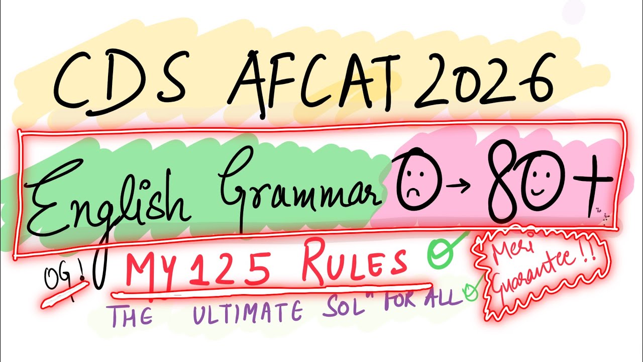 MY CDS ENGLISH PAPER ANALYSIS WITH 125 RULES