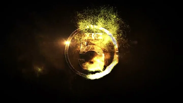 NO COPYRIGHT ANIMATION 5 second Countdown Timer in Fire with Sound Effect.