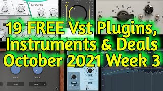 19 Best New FREE VST PLUGINS, Vst Instruments, SAMPLE PACKS & Huge Deals - OCTOBER 2021 Week 3