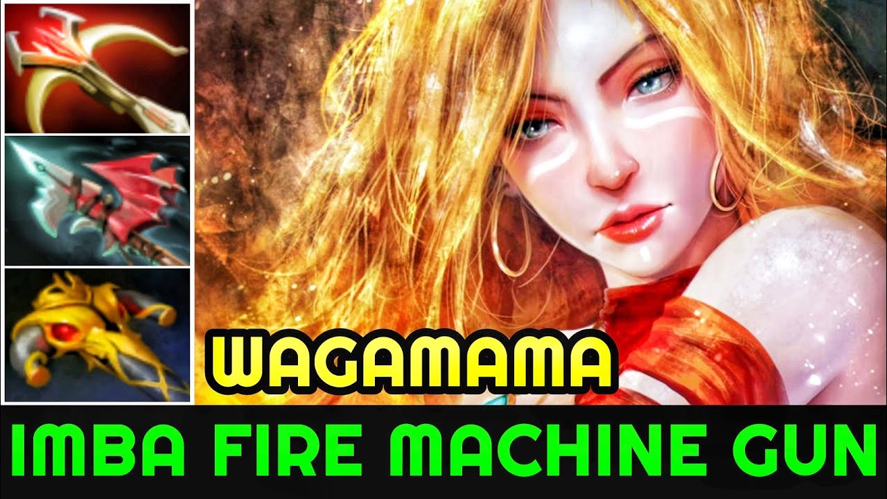 Wagamama [Lina] Imba Fire Machine Gun Crazy Damage 7.24 Dota 2 - YouTube