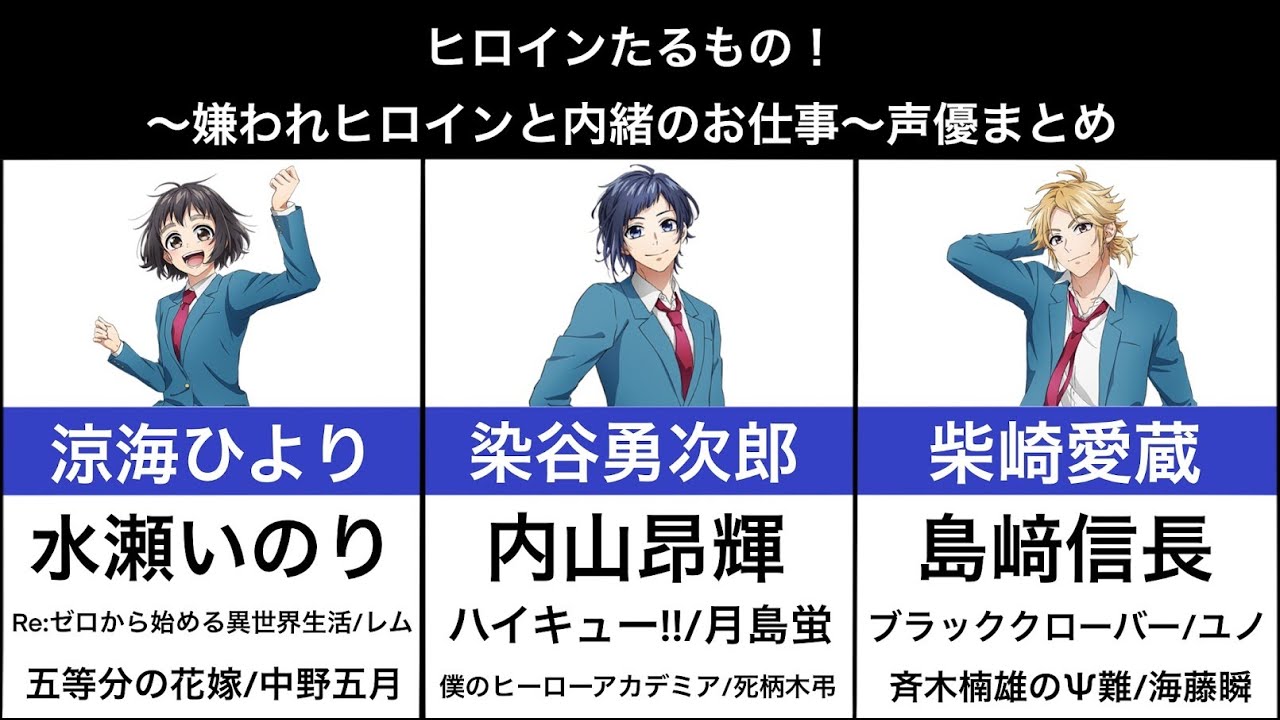 ヒロインたるもの 嫌われヒロインと内緒のお仕事 声優まとめ Youtube
