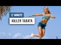 12 min tabata hiit mood booster workout  no equipment no repeat home workout with tabata songs