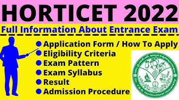 All About HORTICET 2022:Notification, Dates, Application, Eligibility, Pattern, Syllabus, Admit Card