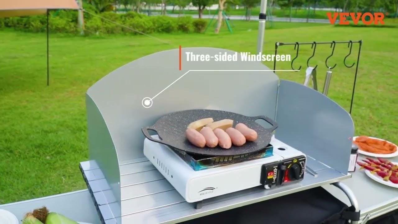 VEVOR Camping Outdoor Kitchen Table Cabinet Foldable Folding Coo