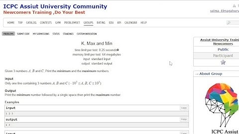 K. Max and Min codeforces solution Assuit sheet 1