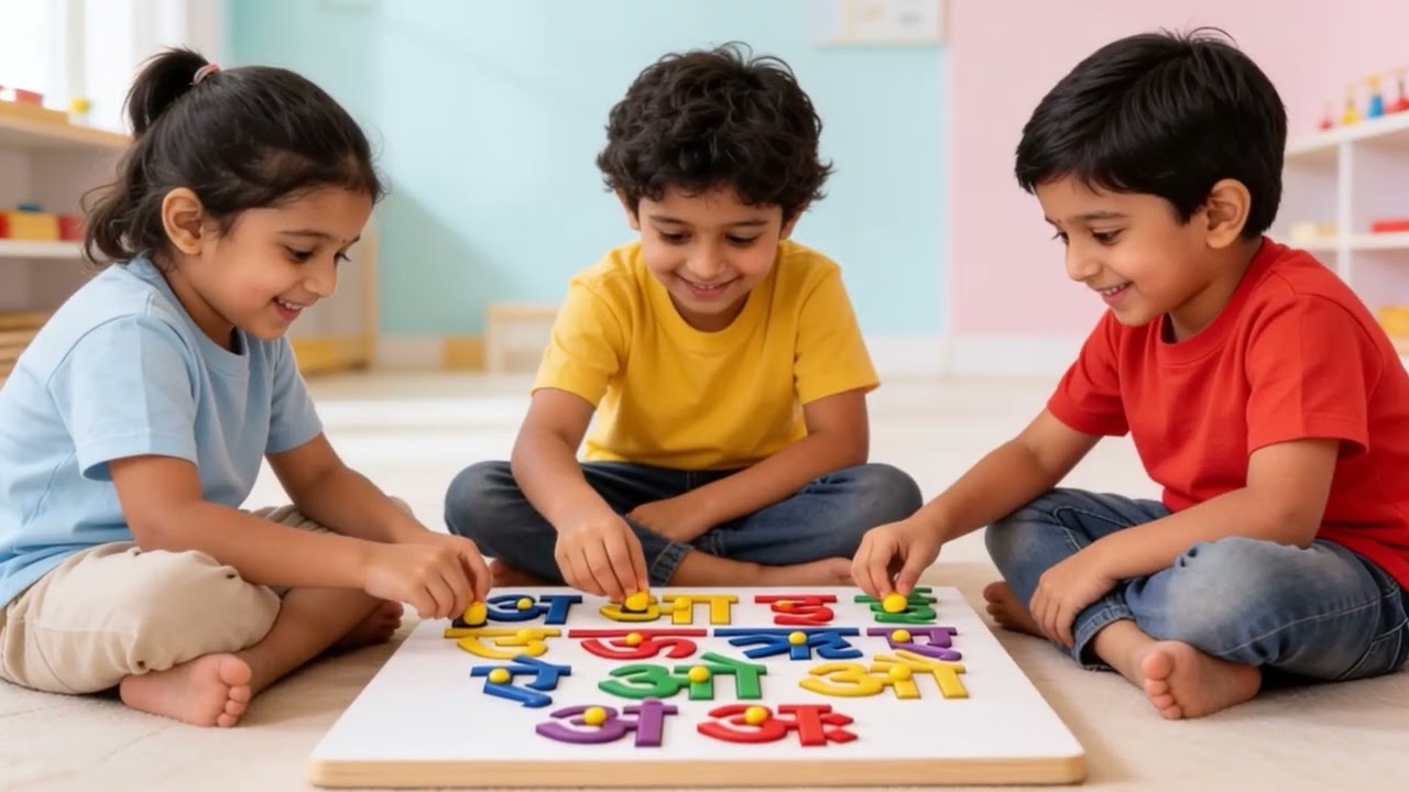 Montessori Hindi Swar Board | Interactive Learning Puzzle for Kids