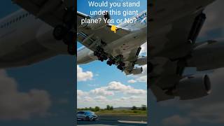 : Giant Lufthansa Boeing 747 Flies Just Above the Road! 😱✈️ #shorts #Airport #BigPlane #Shorts 😮😱