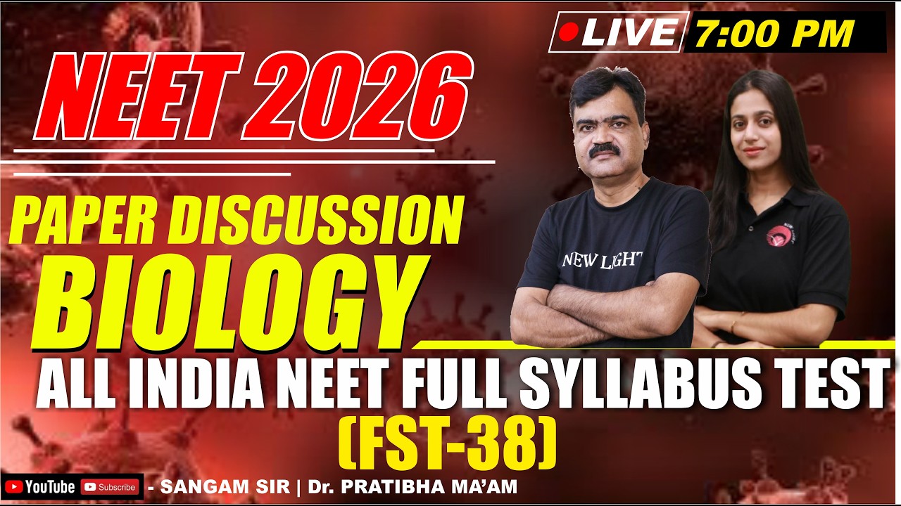 LIVE NEET 2026 | BIOLOGY PAPER DISCUSSION | All India FULL SYLLABUS TEST (FST-38) | NEW LIGHT NEET