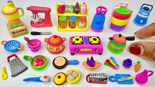Amazing Technique Make Kitchen Set With Polymer Clay Miniature Clay Kitchen Set Miniature Crafts