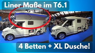 Wohnmobil 2023: WOHNMOBIL PROFIS SIND EMPÖRT! 4 XL Betten und XL Dusche im VW T6.1 ! Liner Innenraum