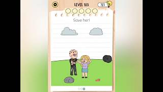 Brain Test 5 Level 103 Gameplay – Full Walkthrough & Answers | Save her