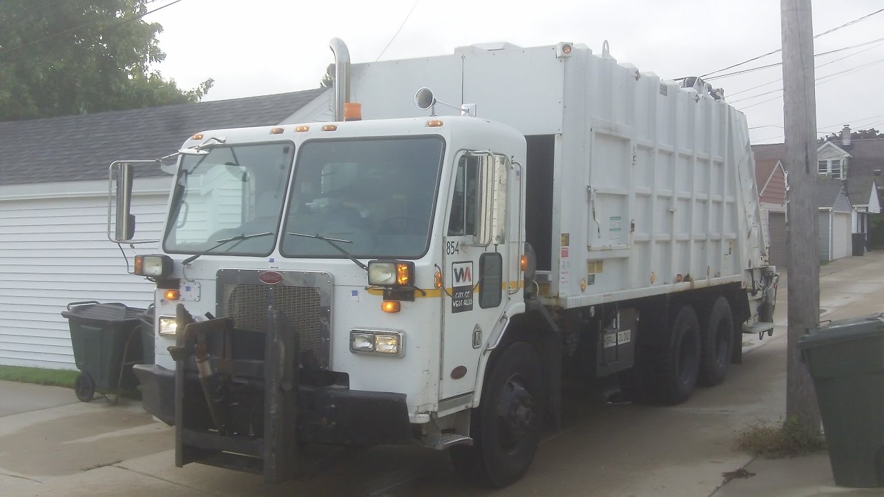 City of West Allis Recycle Truck ~ Peterbilt 320 G&H Split Body Rear ...
