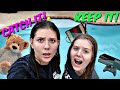 If You Can Catch It You Can Keep It Challenge || Taylor & Vanessa