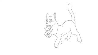 Warrior Cats// darkstorm carrying her kit //OC animation test