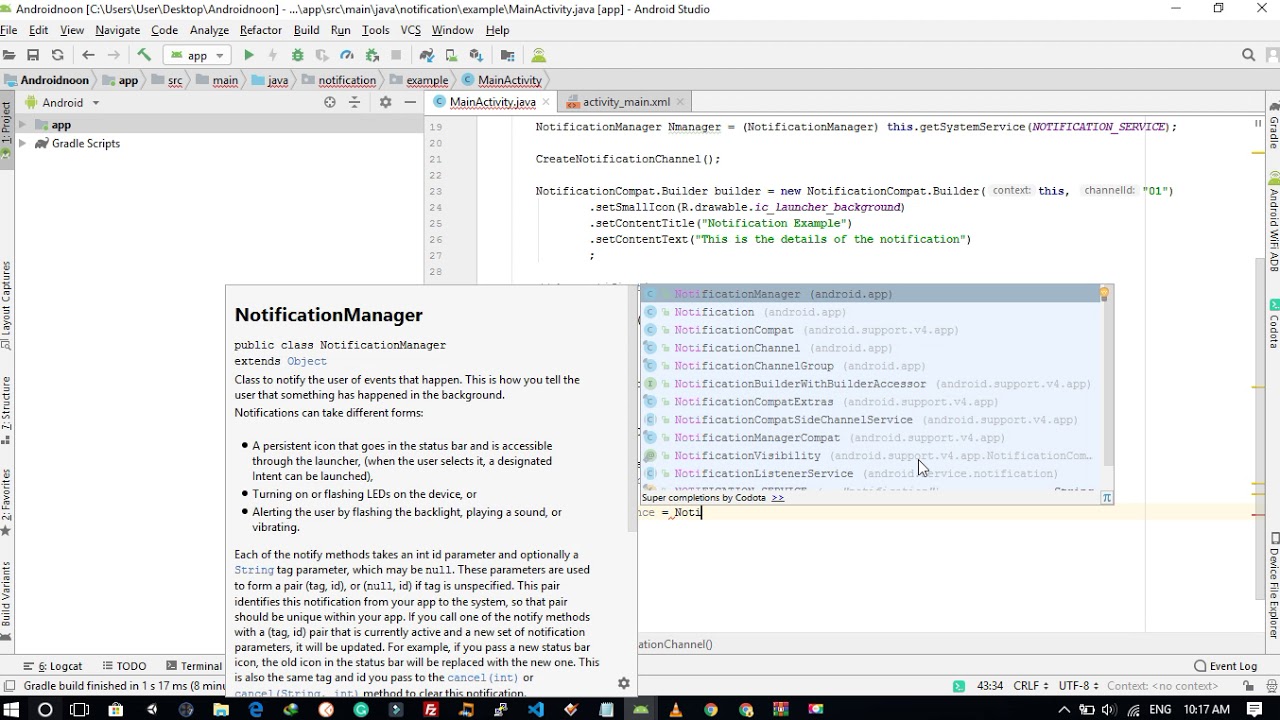 Android Notification Tutorial Part 2 (Android Version Above 8) - YouTube