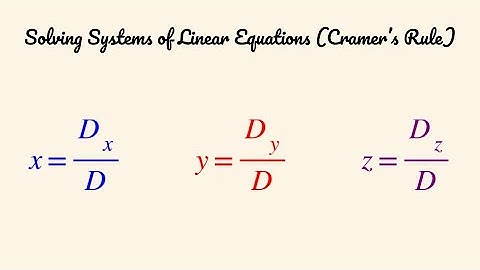 Systems of Linear Equations using Cramer