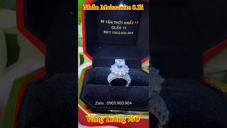 Nhẫn Kim Cương Nhân Tạo Moissanite, Vàng Trắng Ý 750. moissanite kim_cương_nhân_tạo