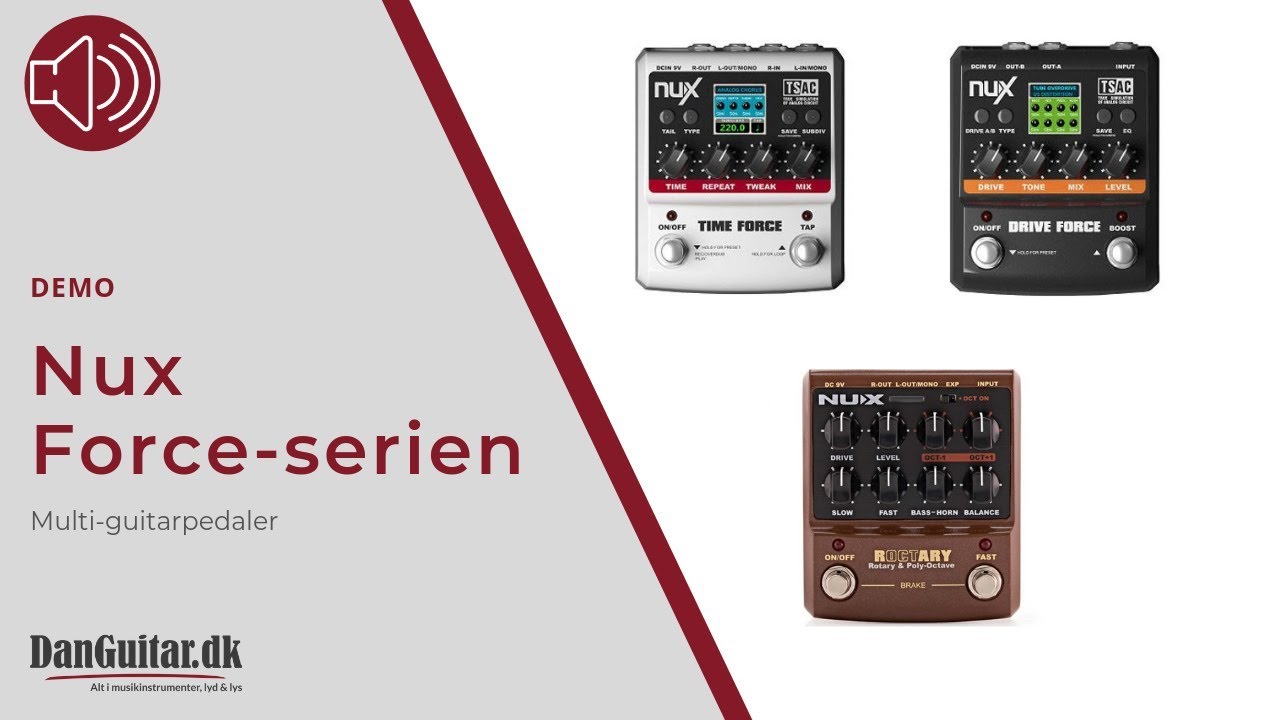Nux Force Multieffekt-pedaler fra DanGuitar.dk