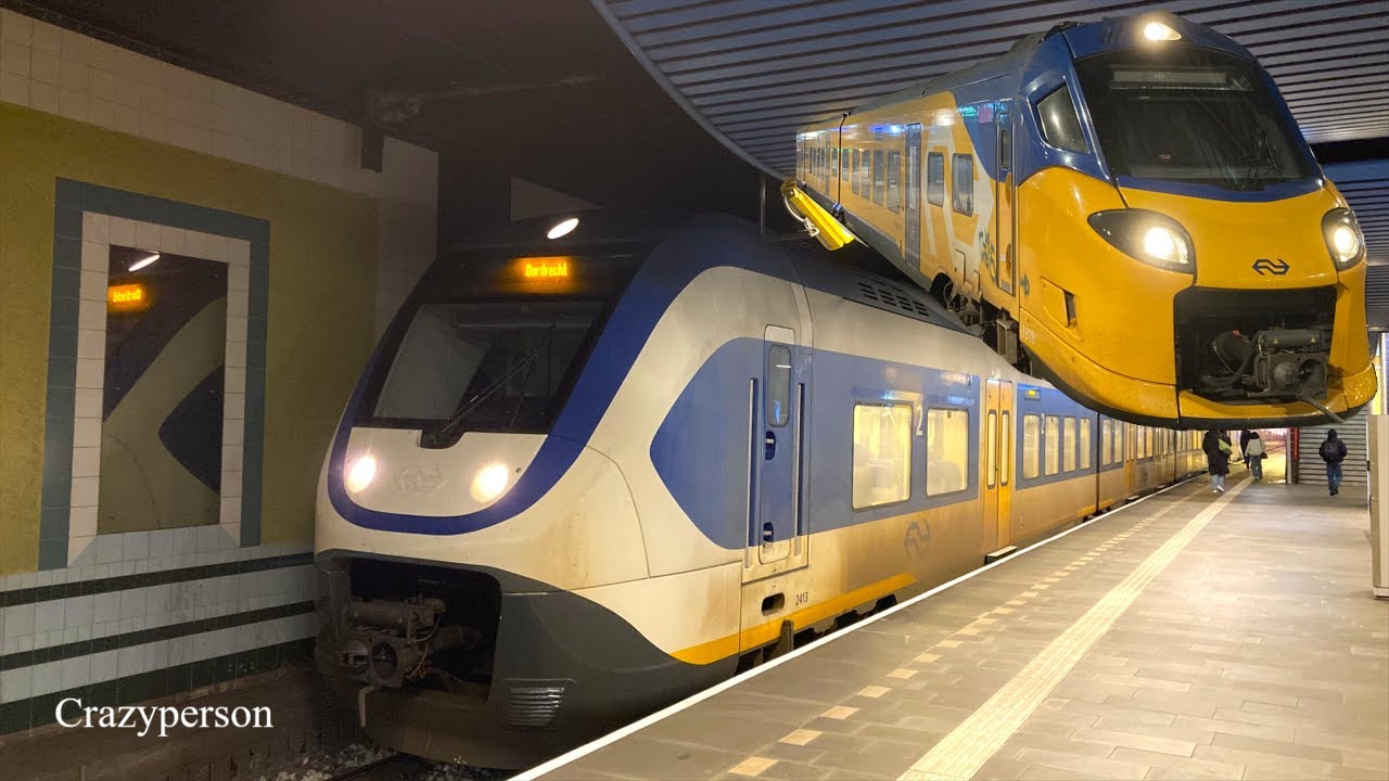 Treinen op Station Rotterdam Blaak in Jan. 2026