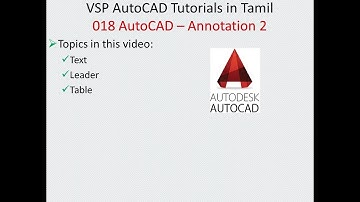 018 AutoCAD - Text, Leader, Table