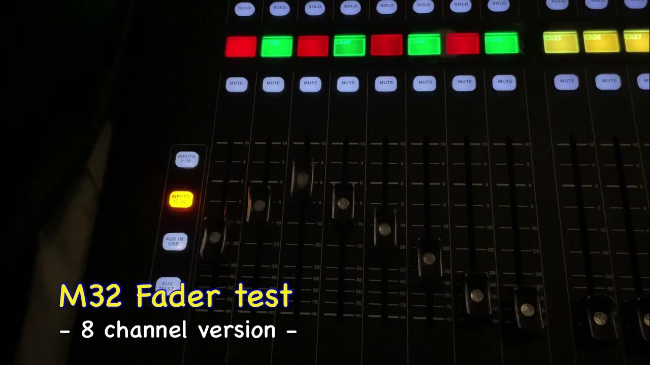 Midas M32 fader test YouTube