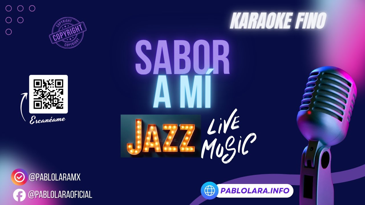 Sabor a Mí Karaoke HD - Bolero Jazz Fusion (Pista Profesional para Cantantes) | Karaoke Fino Pro