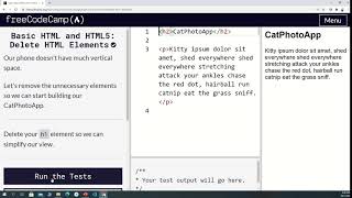 Basic HTML and HTML5 Delete HTML ElementsPassed 7/28 Profile