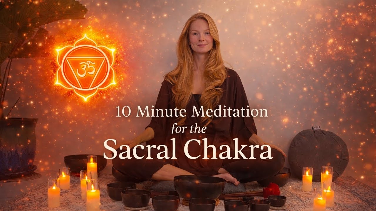 🟠 10 minutes Svadhistana Sacral Chakra meditation with Tibetan singing bowls  