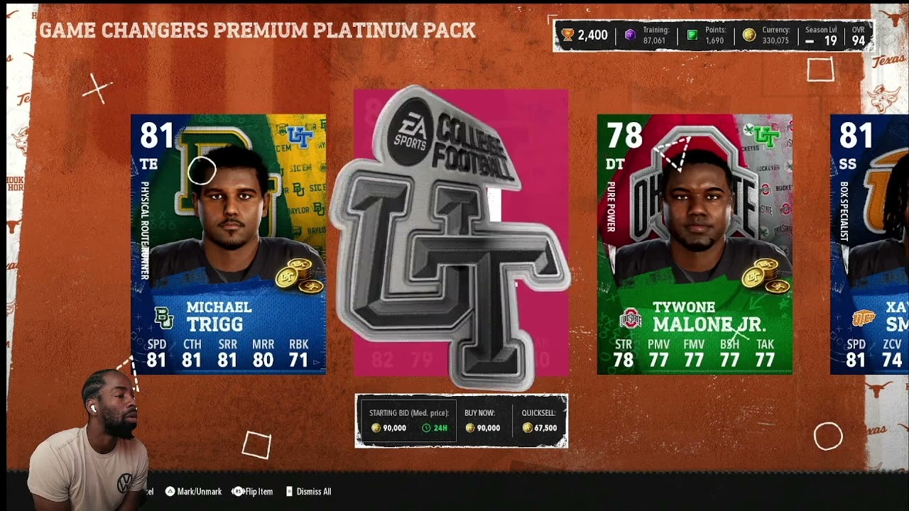 CFB 26 GAME CHANGERS PREMIUM PLATINUM PACK OPENING!!!