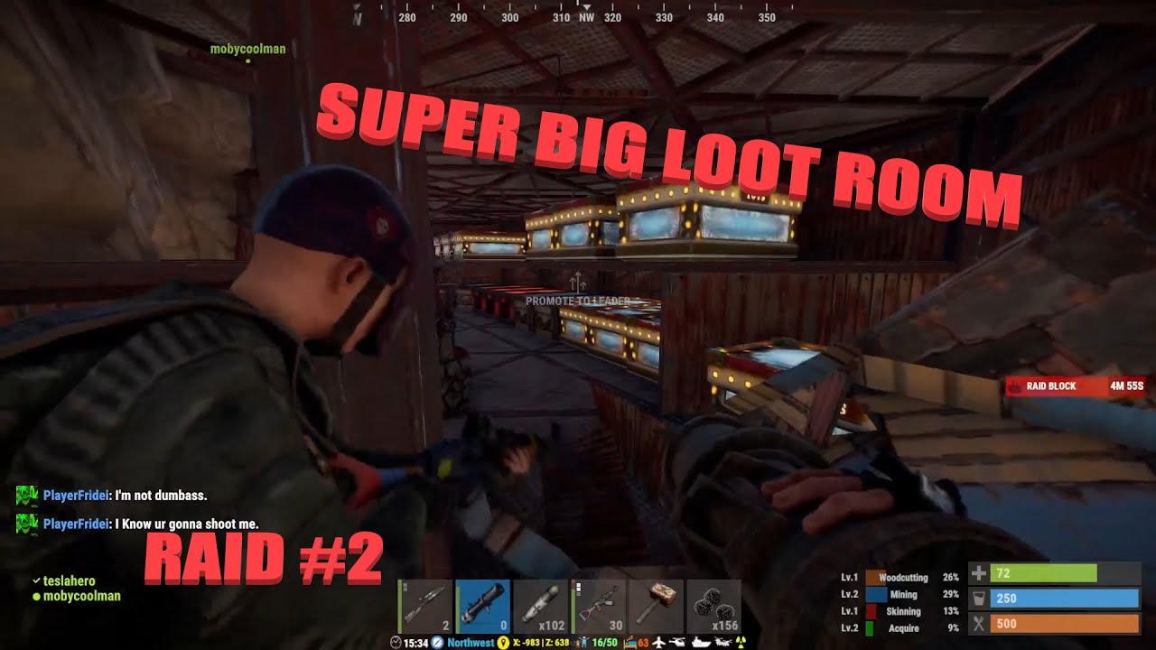 SUPER BIG LOOTROOM! | Rust Raids #2 | nederlands