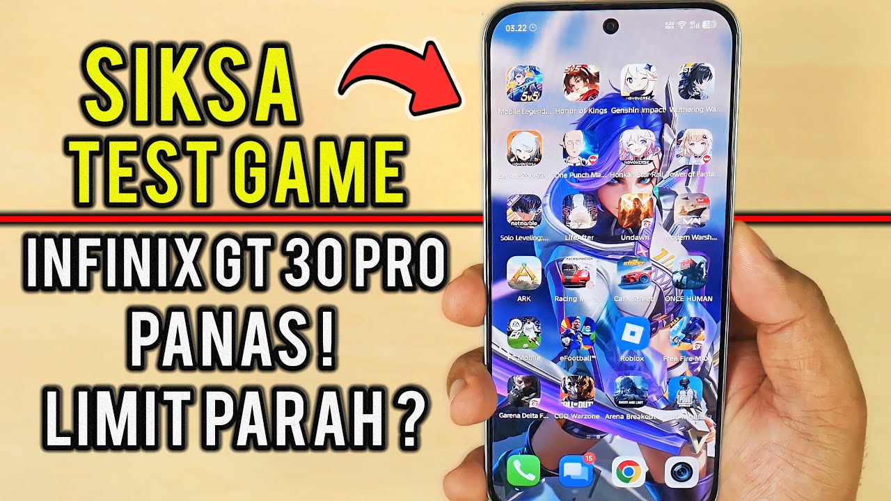 Infinix GT 30 Pro Full Siksa Test Main Game Perfroma Gaming Rate Rata Kanan Panas Sampai di Limit ?