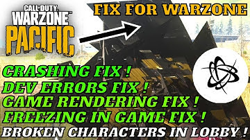 COD: Warzone Pacific Update - How To Fix, Crashing, Freezing & Dev Errors After NEW UPDATE ✅