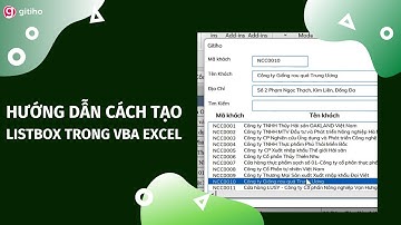 CÁCH TẠO LISTBOX TRONG VBA EXCEL || THỦ THUẬT VBA