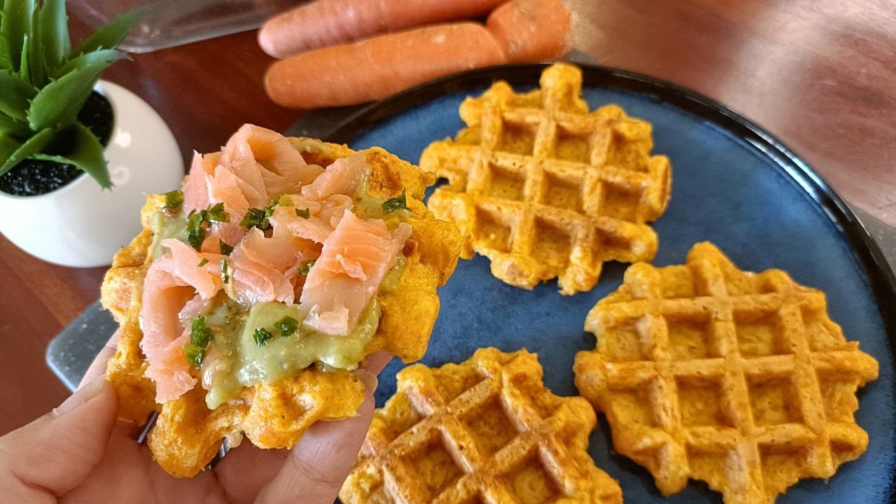 Gaufres à la carotte 🥕✅ Parfaites en rééquilibrage alimentaire