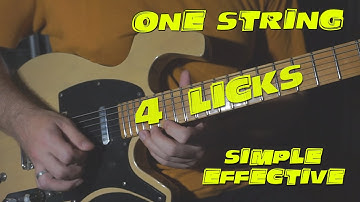 Simple one string guitar licks | with tabs