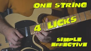 Simple one string guitar licks | with tabs