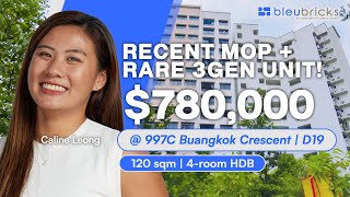 Singapore HDB | 997C Buangkok Crescent | 3Gen Model HDB | $780,000 | bleubricks By PLB | Caline