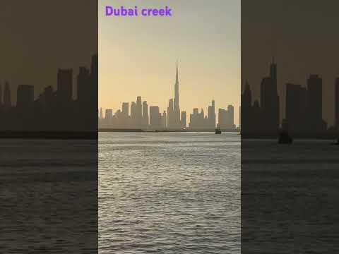 Dubai creek sunset view #travel#dubaicreekpark #bestsunset