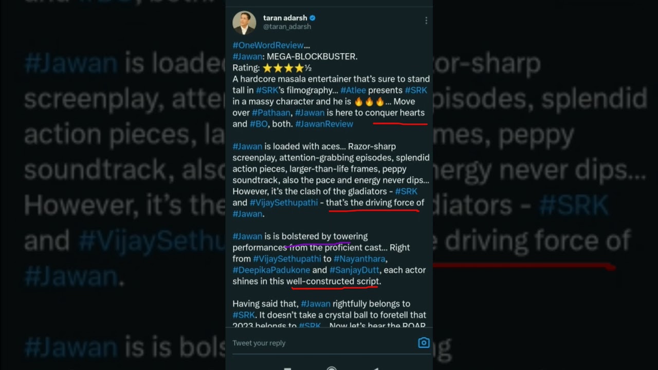 Jawan Movie Review By Taran Adarsh 