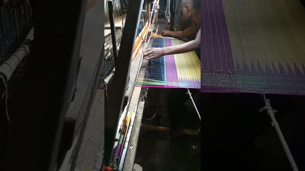 Weaving Handloom tussar Saree: A Step-by-Step Tutorial"? Handloom tussar weaving shorts