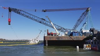 Sunken Boat Pulled From Patuxent River