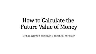 Future Value of Money (FV): Exercises