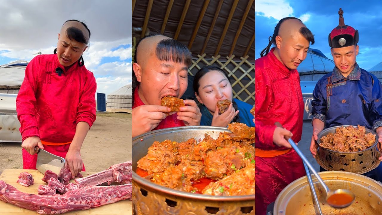 Make a lamb spine hot pot, wouldn't that be nice?#food#delicious
