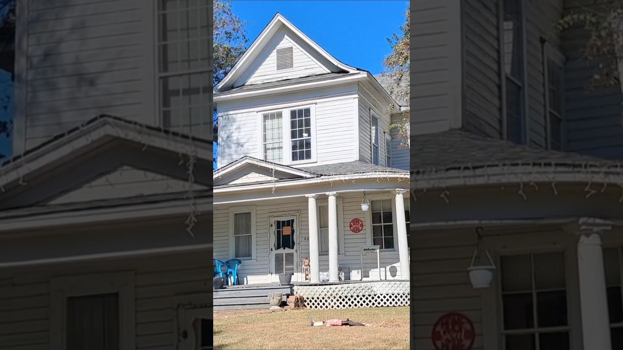 Victorian House w/ Wraparound Porch & an Old Little Pink House