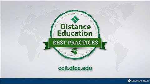 Best Practices In Distance Education