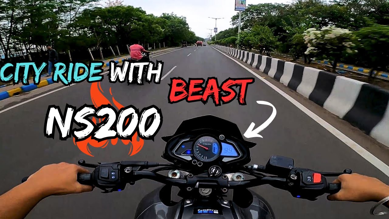 After 1 month Full Power of NS 200 🔥| City Ride 🔥| 