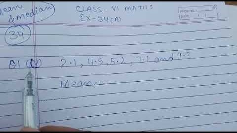 Ex-34A Q(v,vi)ch-34 mean and Median class VI ICSE BOARD maths by love with mathematics