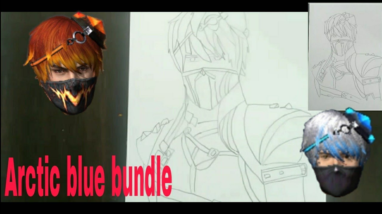 Arctic blue bundle drawing of free fire  (must watch) 😍❤🔥